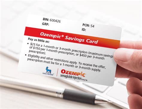 ozempic new savings card